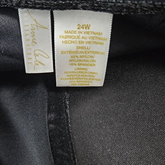 Anne Cole Signature Plus Size 24W Black White Striped Swim Dress One Piece - Picture 5 of 5